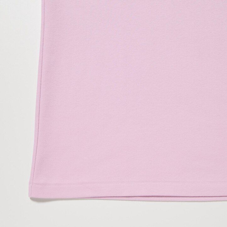 camisetas uniqlo negras de algodón liso con mangas elásticas para mujer