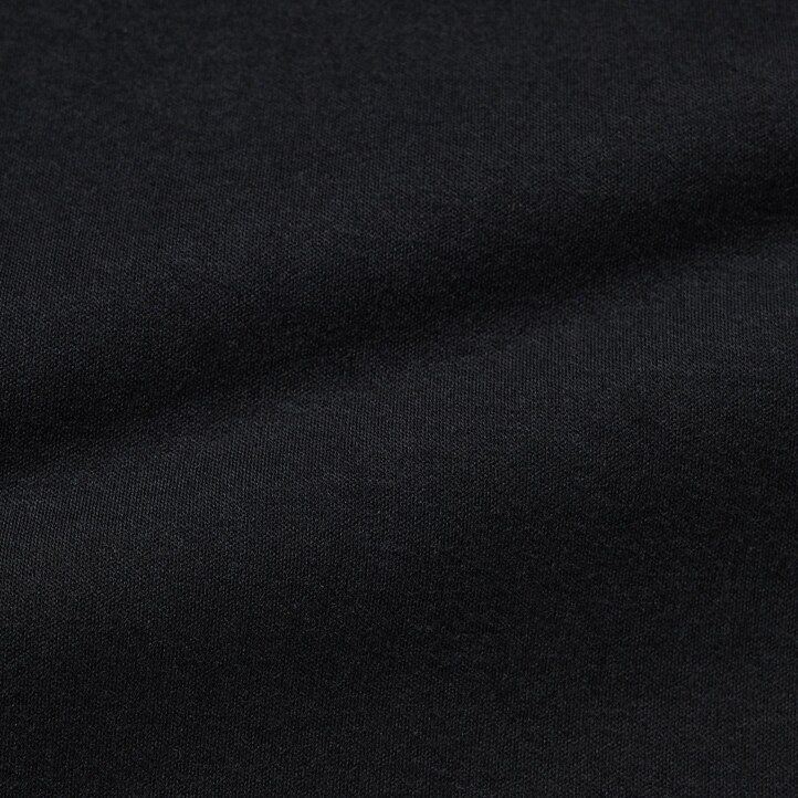 camisetas uniqlo de algodón elástico suave con cuello redondo y mangas para mujer color negro