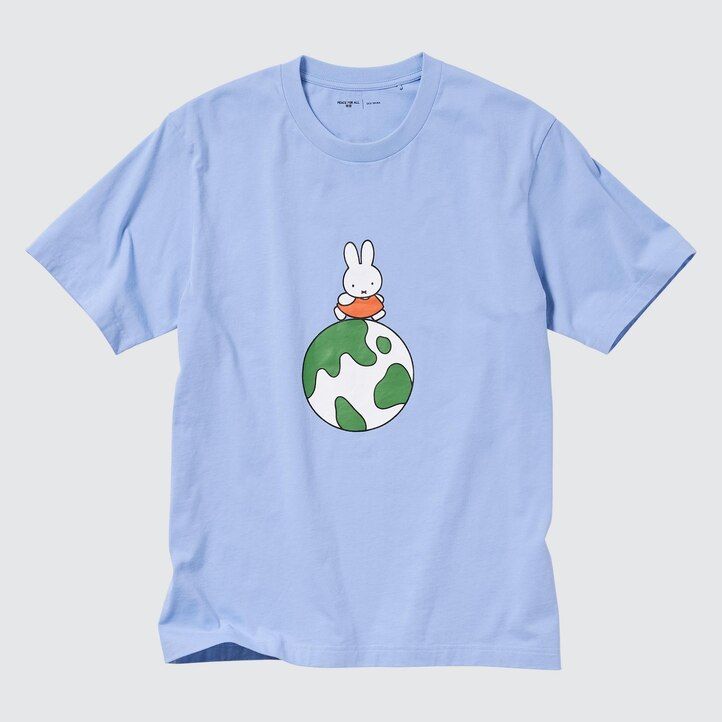 camisetas de mujer uniqlo peace for all graphic dick bruna en azul