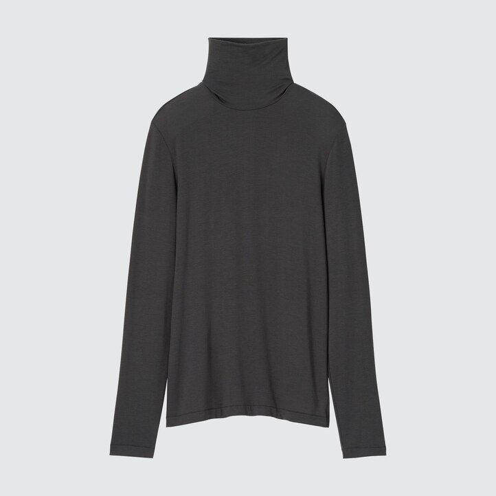 camisetas térmicas ultraligeras uniqlo heattech para mujer color naranja