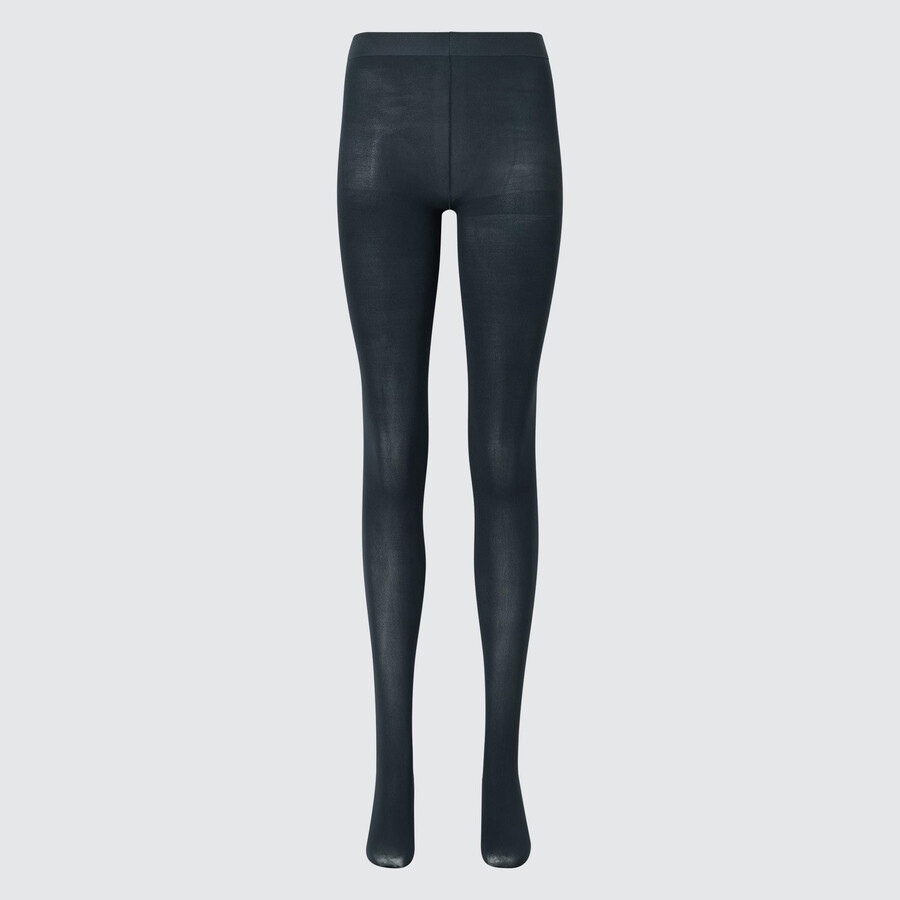 mallas térmicas uniqlo heattech para mujer color gris oscuro