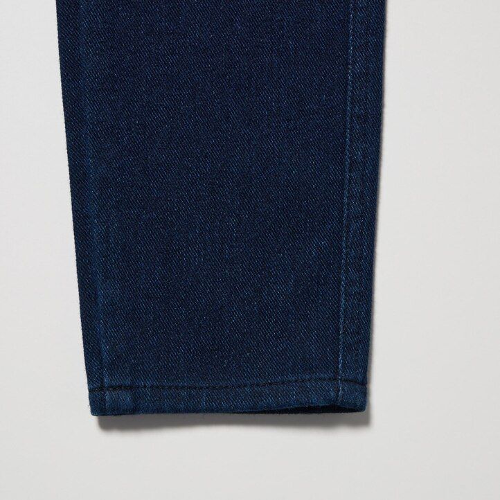 tops vaqueros de tiro alto ultraelásticos heattech de uniqlo para mujer en color azul