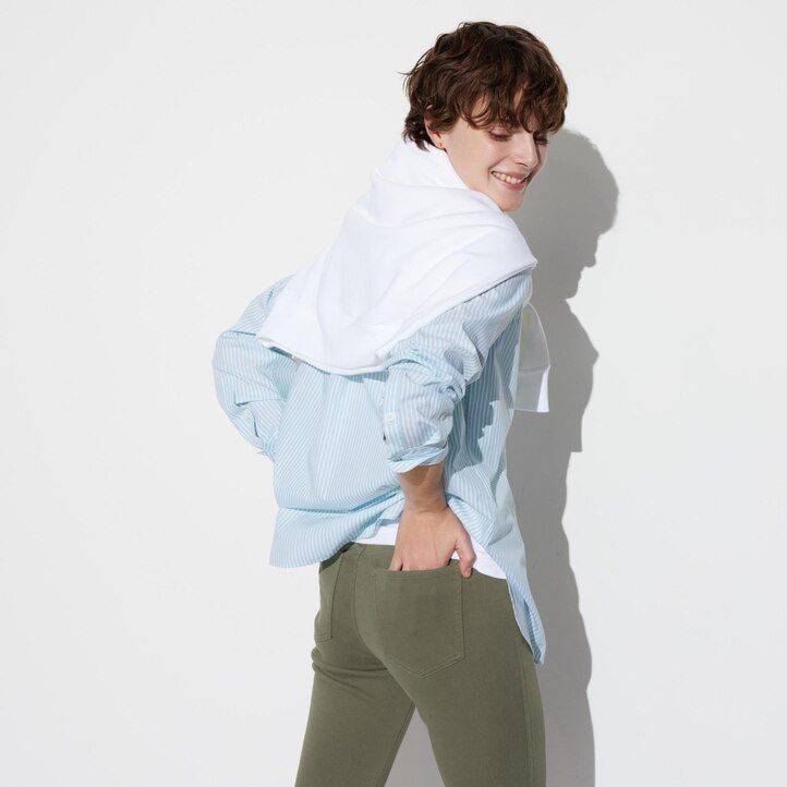 tops uniqlo ultra stretch para mujer blancos