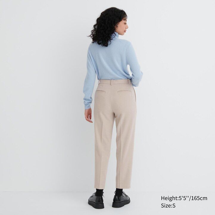 tops uniqlo smart de espiga cepillada en gris oscuro para mujer largos hasta el tobillo