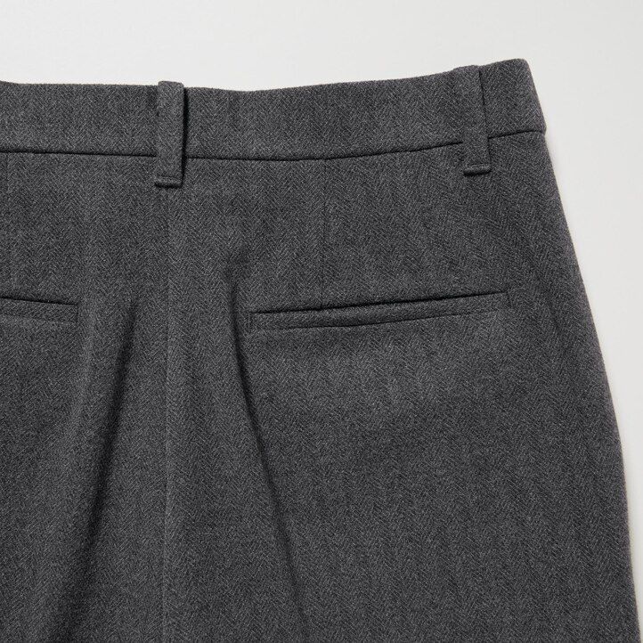 tops uniqlo smart de espiga cepillada en gris oscuro para mujer largos hasta el tobillo