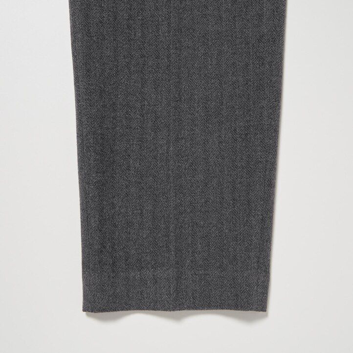 tops uniqlo smart de espiga cepillada en gris oscuro para mujer largos hasta el tobillo