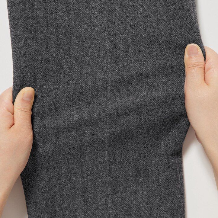 tops uniqlo smart de espiga cepillada en gris oscuro para mujer largos hasta el tobillo