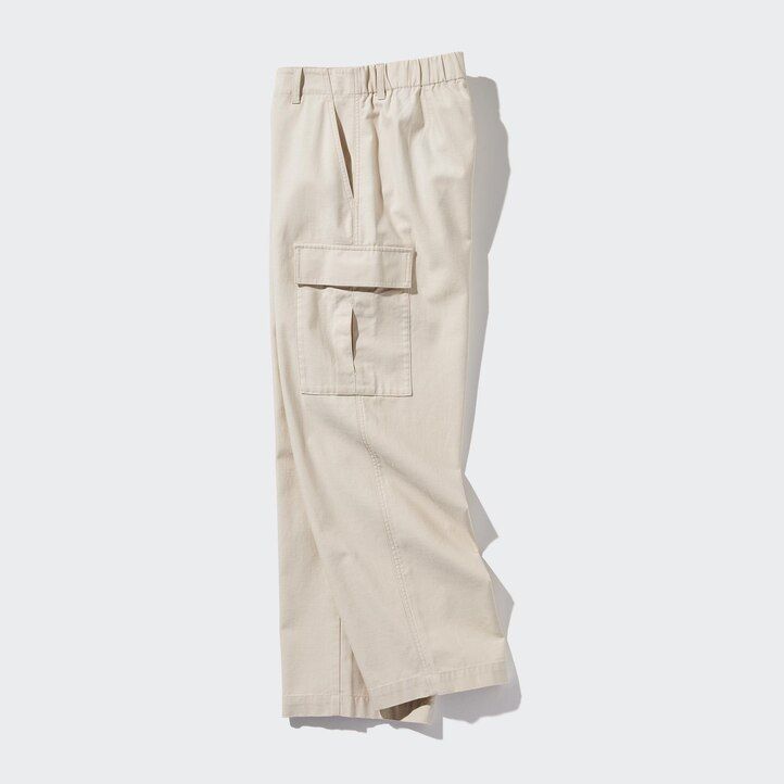 tops de mujer uniqlo wide straight legrgo gris oscuro