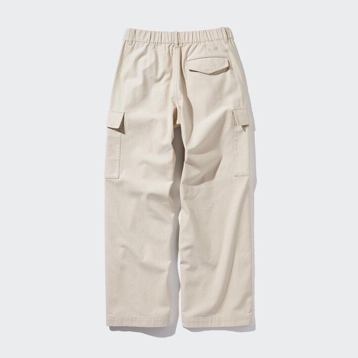 tops de mujer uniqlo wide straight legrgo gris oscuro