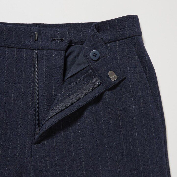 tops uniqlo smart brushed striped ankle length para mujer color azul marino