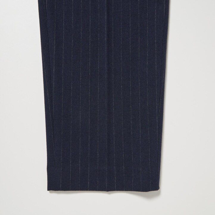 tops uniqlo smart brushed striped ankle length para mujer color azul marino