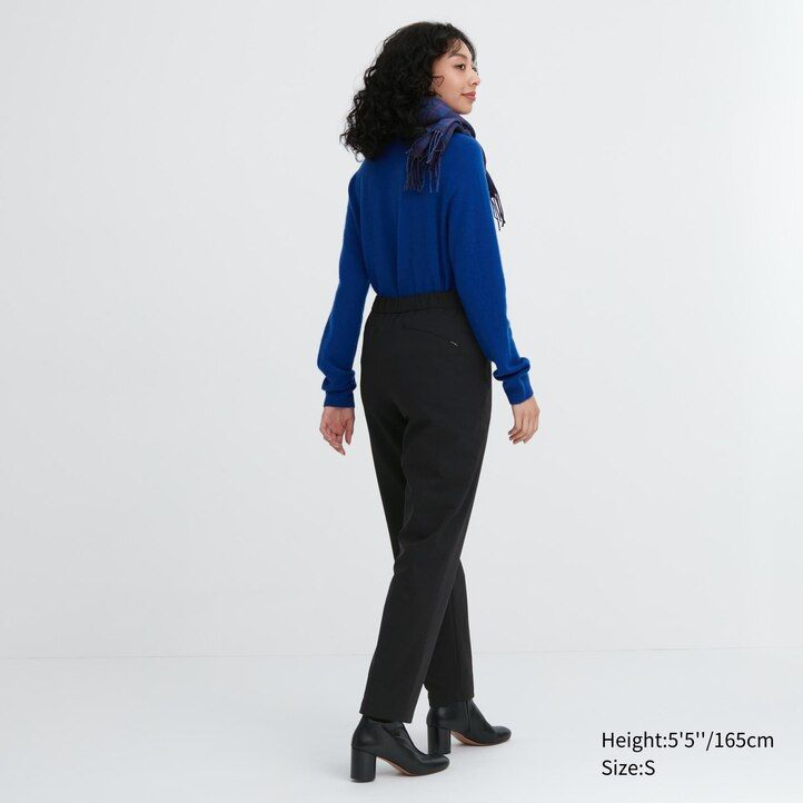 tops con forro cálido uniqlo heattech para mujer color azul marino