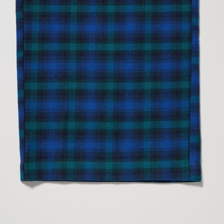 tops de franela uniqlo para mujer azules