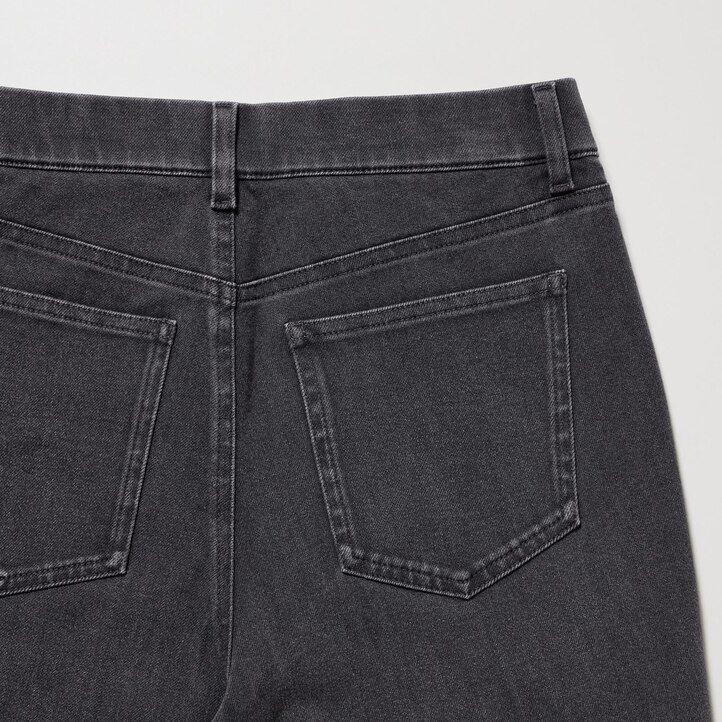tops vaqueros ultraelásticos uniqlo para mujer en gris oscuro