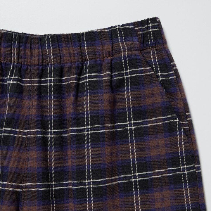 tops de franela uniqlo para mujer en marrón oscuro