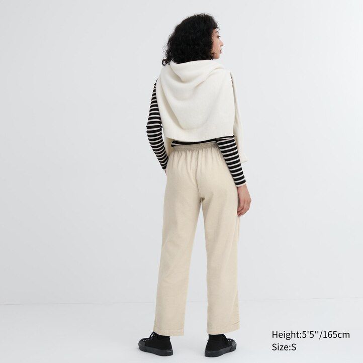 tops de pana marrón uniqlo de corte relajado hasta el tobillo para mujer