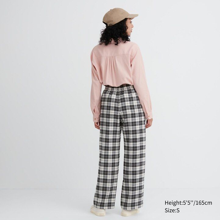 tops de franela blancos uniqlo para mujer