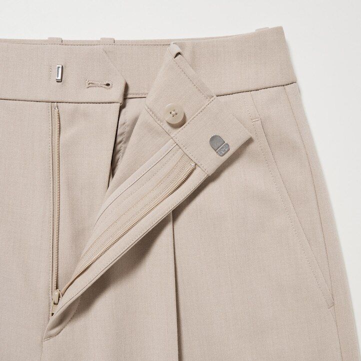 tops plisados de pierna ancha uniqlo para mujer blancos