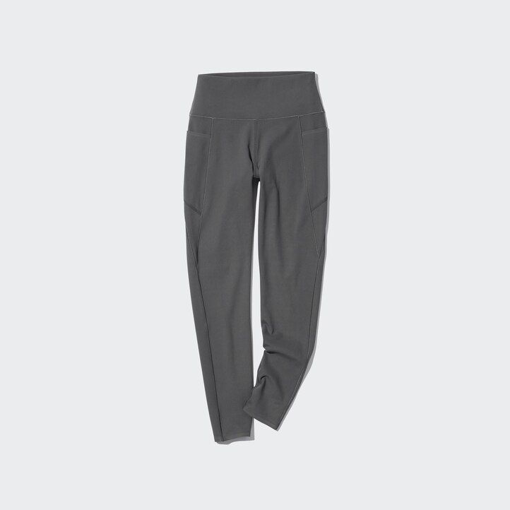 camiseta uniqlo airism con protección uv suave y bolsillos para mujer gris