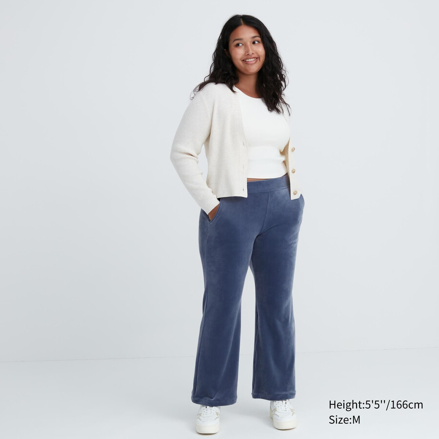 tops lisos ultraelásticos uniqlo azules para mujer