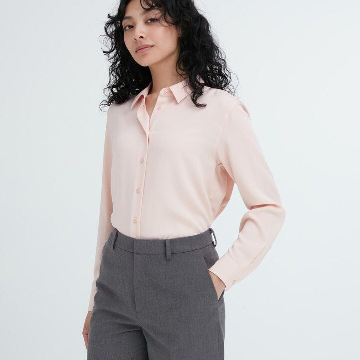 tops elegantes hasta el tobillo uniqlo para mujer color azul marino