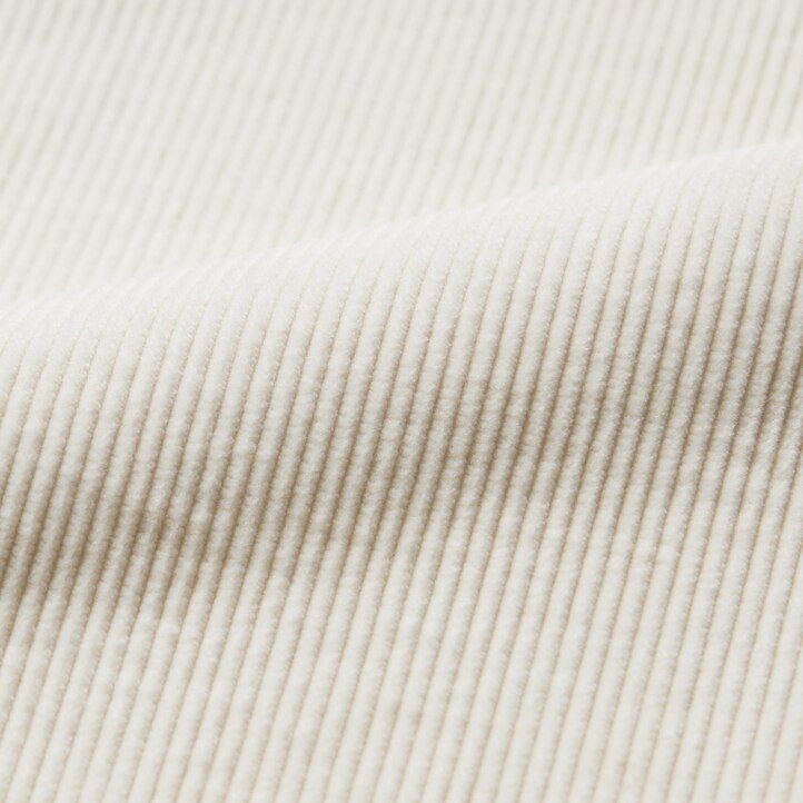 tops blancos de pana plisados de pierna ancha para mujer de uniqlo