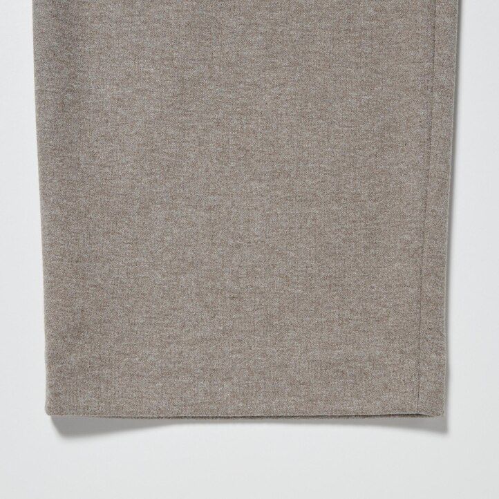 blusa de punto cepillado uniqlo con pernera ancha y plisada para mujer color beige