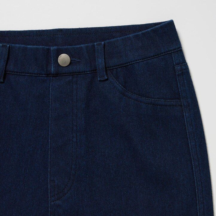 tops cortos de tiro alto y ultraelásticos uniqlo para mujer en azul