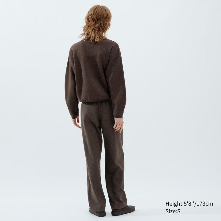 tops de mujer de jersey cepillado uniqlo en marrón oscuro
