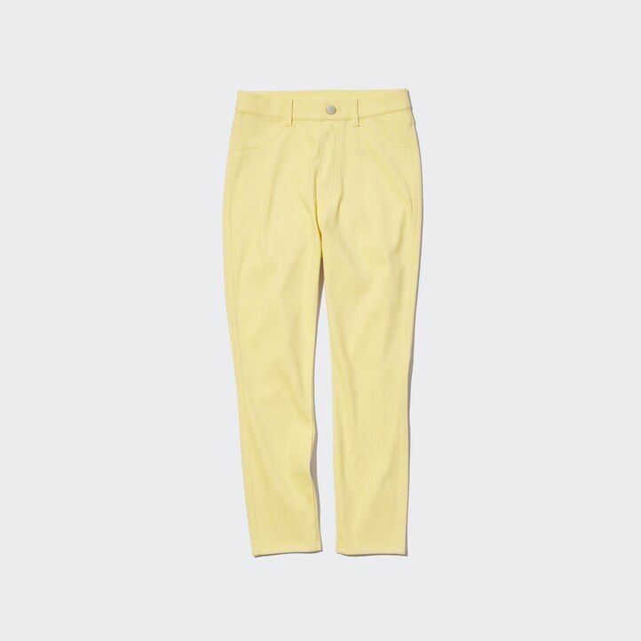 tops cortos de tiro alto ultraelásticos de uniqlo para mujer en color rosa