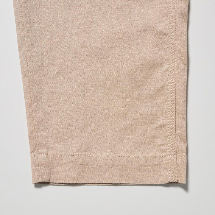 tops cónicos de lino y algodón uniqlo para mujer en color marrón