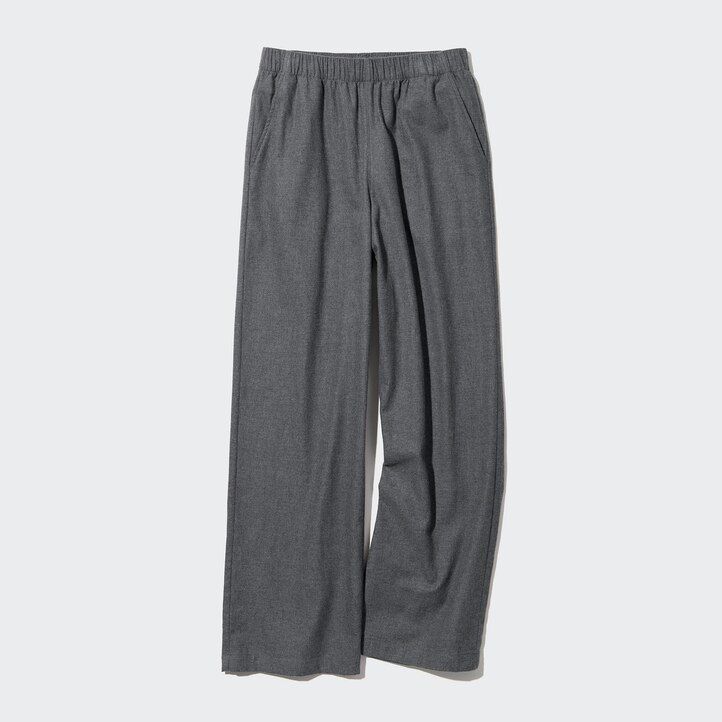 tops de franela uniqlo gris oscuro para mujer