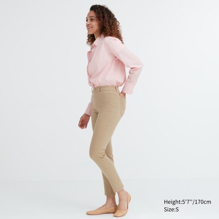 tops ultra stretch uniqlo para mujer verde oscuro