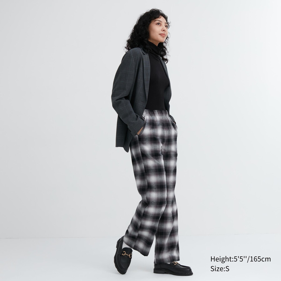 tops de franela uniqlo para mujer en gris