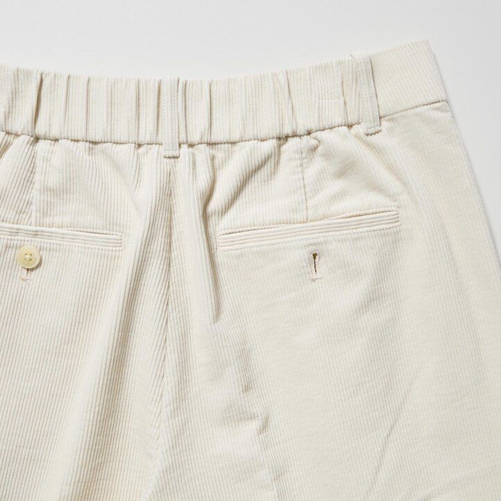 tops de pana plisados de pierna ancha uniqlo para mujer en color oliva