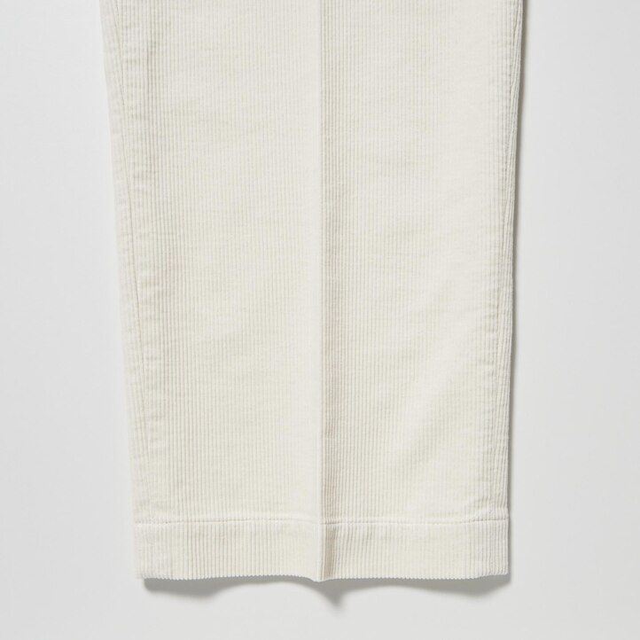 tops de pana plisados de pierna ancha uniqlo para mujer en color oliva