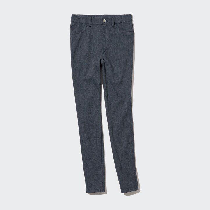 tops de tiro alto ultraelásticos uniqlo heattech grises para mujer