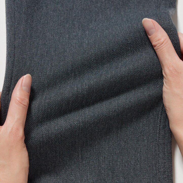 tops de tiro alto ultraelásticos uniqlo heattech grises para mujer